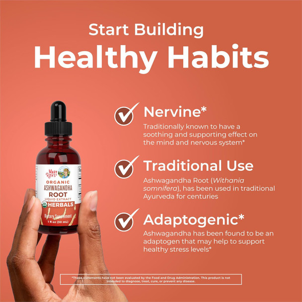 Maryruth Organics Ashwagandha Root | USDA Organic Ashwagandha Liquid Drops | Stress Relief Natural Calm Relaxation and Mood Support Supplement | Adaptogenic | Nervine | Vegan | Non-GMO | 60 Servings Maryruth Organics Ashwagandha Root | USDA Organic Ashwagandha Liquid Drops | Stress Relief Natural Calm Relaxation and Mood Support Supplement | Adaptogenic | Nervine | Vegan | Non-GMO | 60 Servings