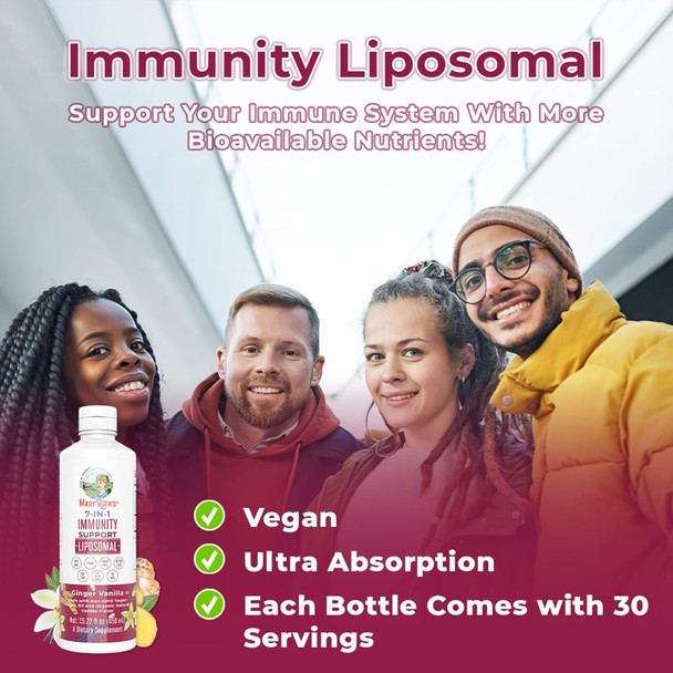 Maryruth Organics Elderberry Liquid with Vitamin C and Zinc for Adults & Kids | 7 in 1 Immune Support & Defense Liquid Vitamins | Vegan | Gluten | Non-GMO | 30 Servings