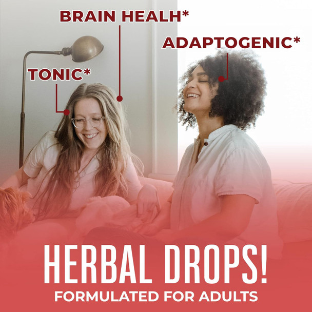 Maryruth Organics Herbal Supplement for Brain Function | Boost Energy | Memory | Vitality USDA | Ginseng with Ashwagandha | Eleuthero and Maca Root Extract | 1 Fl Oz