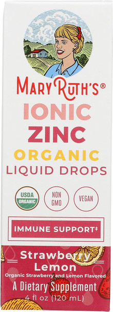 Maryruth Organics Ionic Zinc Strawberry Lemon Organic 4 Fl Oz