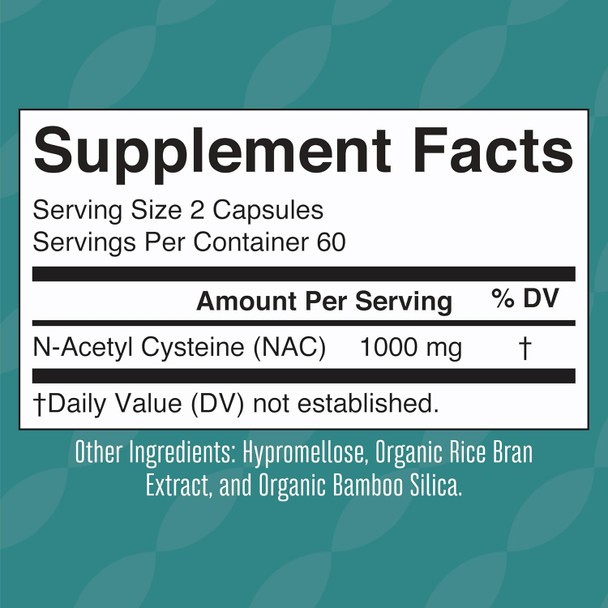Maryruth Organics Nutritional Supplement Capsule N-Acetyl Cysteine 2 Month Supply NAC 1000mg Per Serving Vegan Non-GMO Gluten 120 Count
