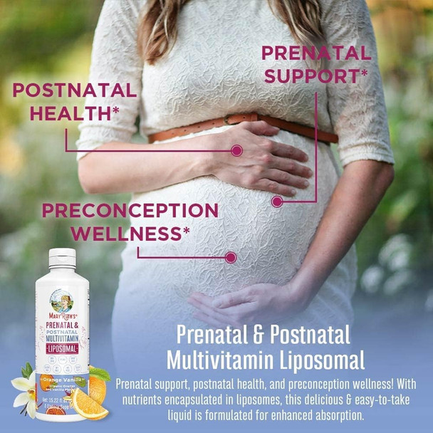 Maryruth Organics Prenatal & Postnatal Multivitamin for Women | Sugar | Formulated for Pre-Conception Pregnancy & Nursing | Prenatal Vitamins | Vegan | Non-GMO | Gluten | 30 Servings