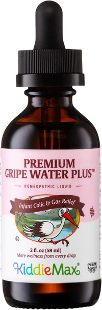 Maxi Health Homeopathic Gripe Water for Baby's - Infant Colic Hiccup Gas Relief | Premium Herbal Fast Acting Drops (Unflavored 59 mL (Pack of 2))