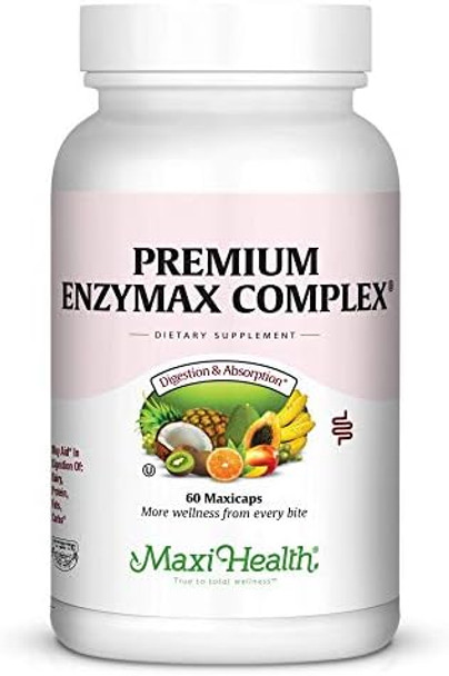 Maxi Health Premiumcomplex Digestive Enzymes Aids Dairy & Fats 60 Count Maxi Health Premiumcomplex Digestive Enzymes Aids Dairy & Fats 60 Count