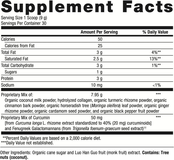 Metagenics - Golden Fusion Highly Bioavailable Curcumin and Grass-Fed† Collagen Peptides 30 Servings