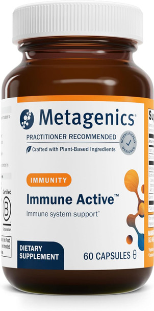 Metagenics Bundle - Immune Active & D3 10000 + K - 60 Capsules of Immune Active for Immune Health Support - 60 Softgels of D3 10000 + K for Immune Support Bone Health & Heart Health
