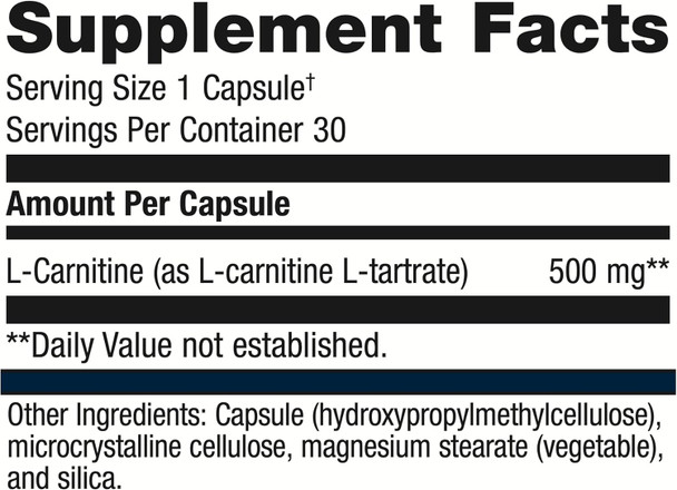 Metagenics L-Carnitine - Amino Acid Supplement to Support Fat Metabolism - 30 Servings