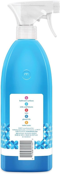 Method Antibacterial Bathroom Cleaner Kills 99.9% of household germs Spearmint 28 Fl Oz (Pack of 8)