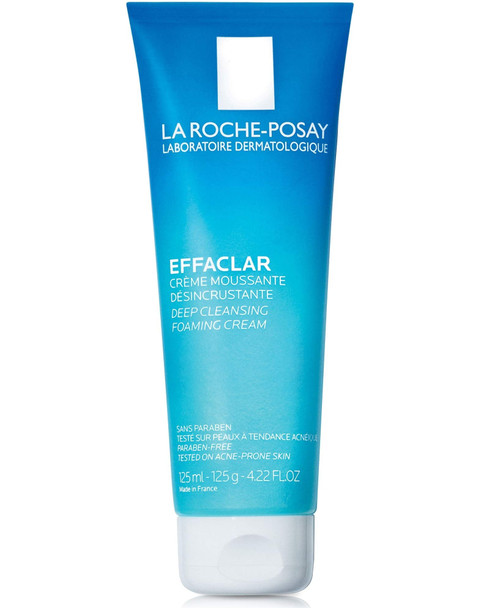 La Roche-Posay Effaclar Deep Cleansing Foaming Cream Cleanser, 4.2 Fl oz.