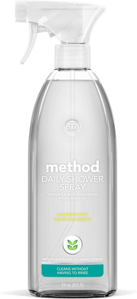 Method Daily Shower Spray Cleaner Eucalyptus Mint For Showers Tile Fixtures Glass and Tubs fl 28 oz (Pack of 1)