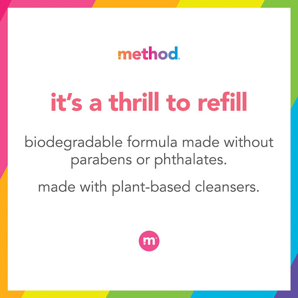 Method Gel Hand Soap Refill Sweet Water Recyclable Bottle Biodegradable Formula 34 oz (Pack of 4)