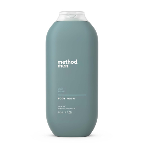 Method Men Body Wash Sea + Surf Paraben and Phthalate 18 FL Oz (Pack of 6)