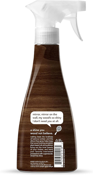 Method Wood Polish Almond For Wood Surfaces Furniture and Cabinets 14 Ounces (Pack of 6)