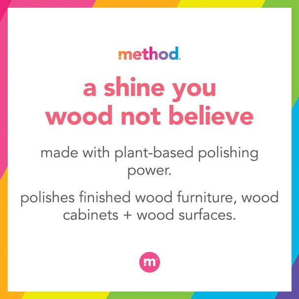 Method Wood Polish Almond For Wood Surfaces Furniture and Cabinets 14 Ounces (Pack of 6)