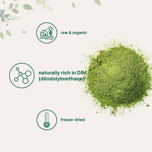 Micro Ingredients Organic Broccoli Powder 1 Pound ze Dried Contains Natural DIM (Diindolylmethane) and Rich in Fiber and Immune Vitamin C Green Superfood for Smoothie & Drinks Vegan Friendly
