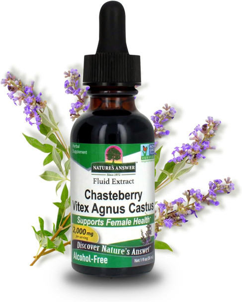 Nature'S Answer Alcohol- Vitex Berry 1-Fluid Ounce | Promotes Hormonal Balance | Ovulation Support | Menopausal Support