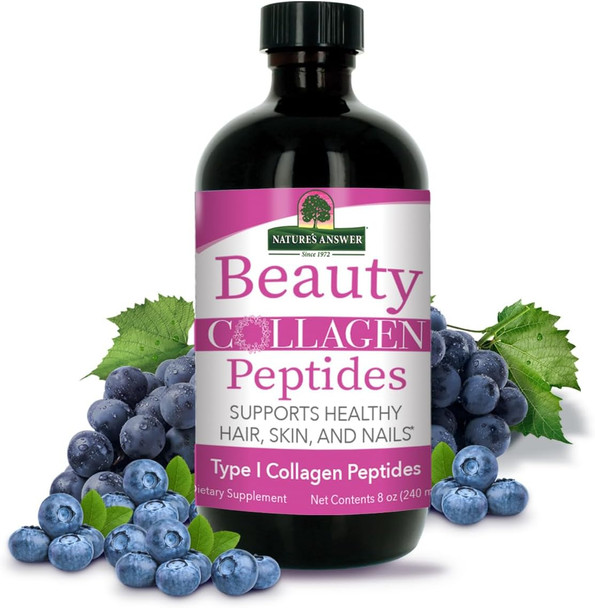 Nature'S Answer Beauty Collagen Peptides 8 Fluid Ounces | Hair Skin & Nail Support | Gluten- | Alcohol- | Non-GMO | Cruelty- | Single Count Nature'S Answer Beauty Collagen Peptides 8 Fluid Ounces | Hair Skin & Nail Support | Gluten- | Alcohol- | Non-GMO | Cruelty- | Single Count