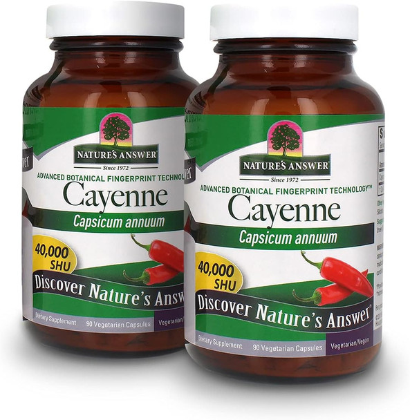 Nature'S Answer Cayenne Pepper Powder Capsule Supplement 90-Count