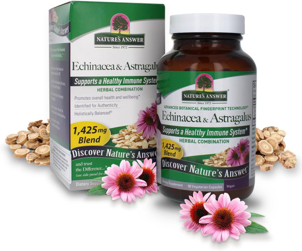 Nature'S Answer Echinacea & Astragalus | Supports a Healthy Immune System | Vegan Non-GMO & Kosher |Capsules 90Ct