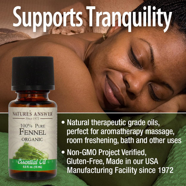 Nature'S Answer Nature’s Answer USDA Organic Frankincense Essential Oil 100% Pure | Natural Aromatherapy Oil for Diffuser/Humidifier Steam Distilled 0.5 fl oz. (15ml) | Made in USA