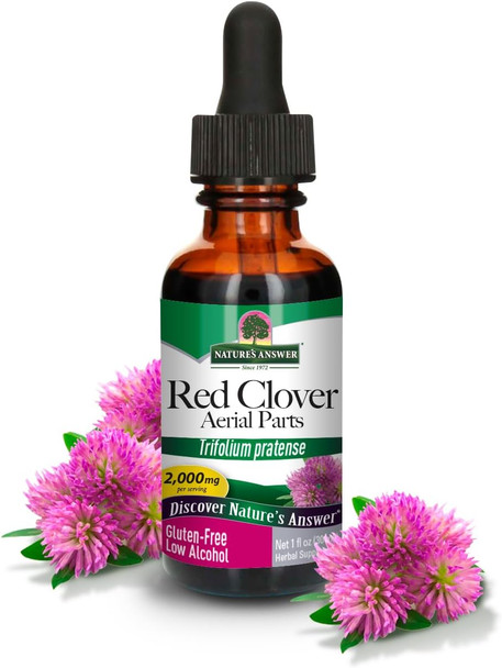 Nature'S Answer Red Clover Flowering Tops 1-Fluid Ounces | Natural Mood Support | Hormone Balance for Women | Menopausal Support