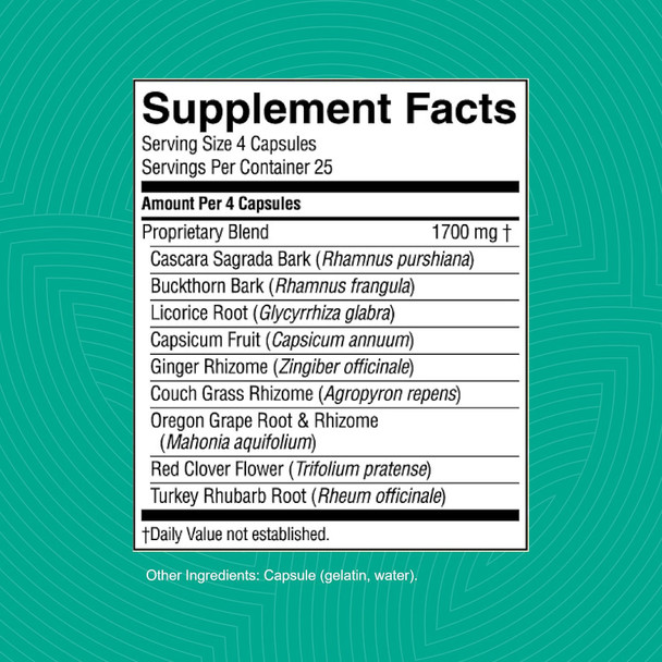 Nature'S Sunshine Lower Bowel Stimulator - Helps Relieve Constipation - Cleanse & Detox Your Colon with Natural Herbal Ingredients - 25 Servings - 100 Capsules