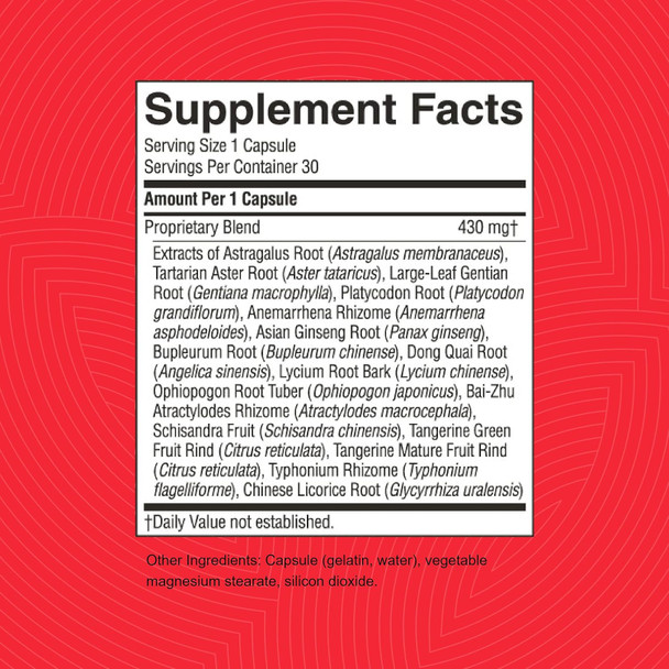 Nature'S Sunshine Lung Support Chinese TCM Concentrate 30 Capsules