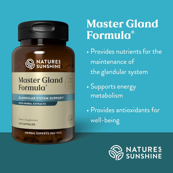 Nature'S Sunshine Master Gland 120 Capsules | Provides Complete Nutritional Support for Every Gland in the Body Helps Support Energy Metabolism