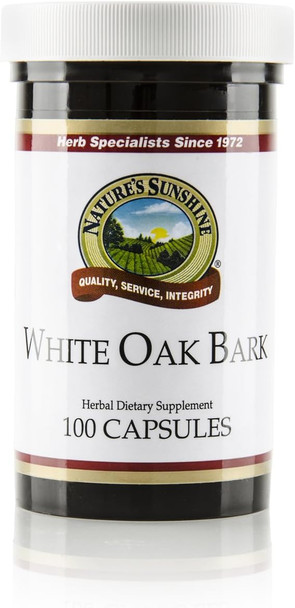 Nature'S Sunshine White Oak Bark 100 Capsules | Helps Tone Tissues in the Digestive Tract and Supports the Digestive System
