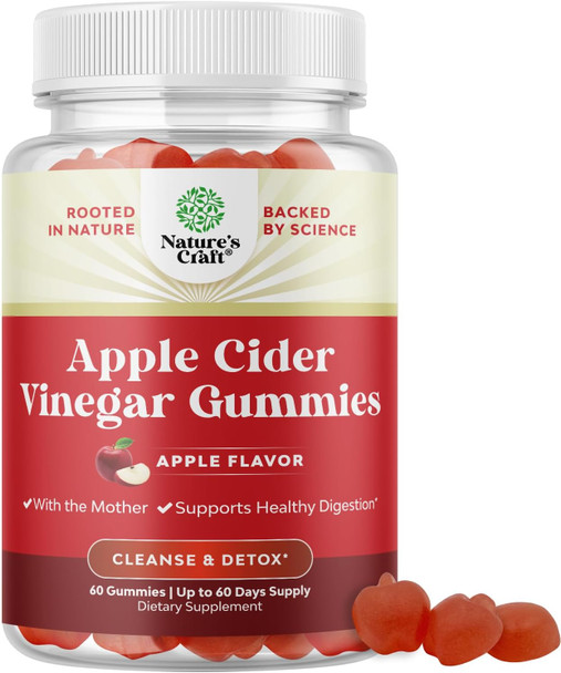 Natures Craft ACV Apple Cider Vinegar Gummies - Superfood Infused ACV Gummies Vitamins for Adults for Detox Cleanse Immune Support Digestion and Glowing Skin - Delicious Daily Energy Gummies with Vitamin B Complex Natures Craft ACV Apple Cider Vinegar Gummies - Superfood Infused ACV Gummies Vitamins for Adults for Detox Cleanse Immune Support Digestion and Glowing Skin - Delicious Daily Energy Gummies with Vitamin B Complex