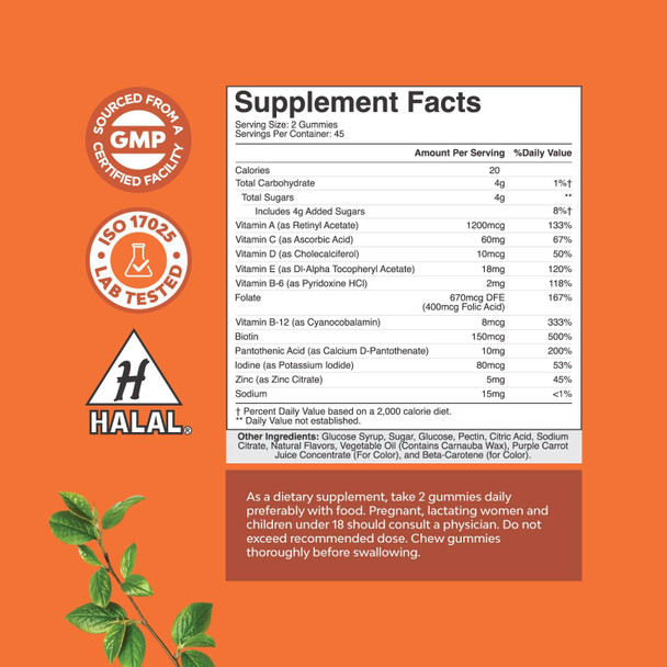 Natures Craft Bundle of Potent Liquid Kava Kava Drops - Calming High Concentration Kava Extract and Potent Daily Multivitamin Gummies for Adults - Adult Vitamin Gummy for Energy and Immunity