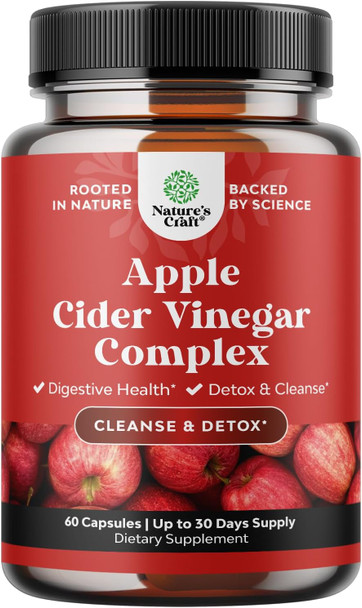 Natures Craft Potent Apple Cider Vinegar Capsules – ACV Pills Nutritional Supplements for Digestive Health with Natural Cleansing and Size Reducing Formula for Women and Men Designed to Help You Reach Your Goal Natures Craft Potent Apple Cider Vinegar Capsules – ACV Pills Nutritional Supplements for Digestive Health with Natural Cleansing and Size Reducing Formula for Women and Men Designed to Help You Reach Your Goal