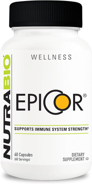 Nutrabio – Epicor Multi Vitamin – Prebiotic – Antioxidant Support – Independent Lab Tested - 500mg – 60 Vegetable Caps