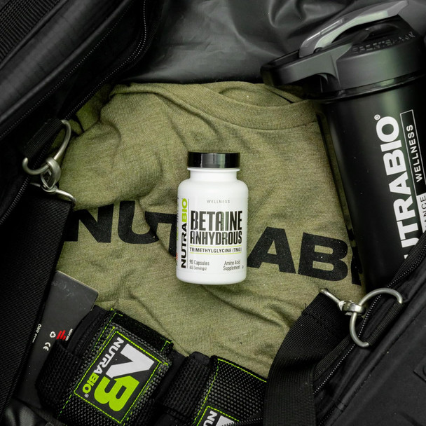Nutrabio TMG Supplement (Betaine Anhydrous Trimethylglycine) 500mg - Pure Grade Amino Acid