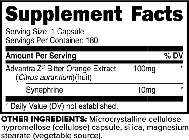 Primaforce Syneburn Supplement 180 Capsules – Synephrine from ADVANTRA Z