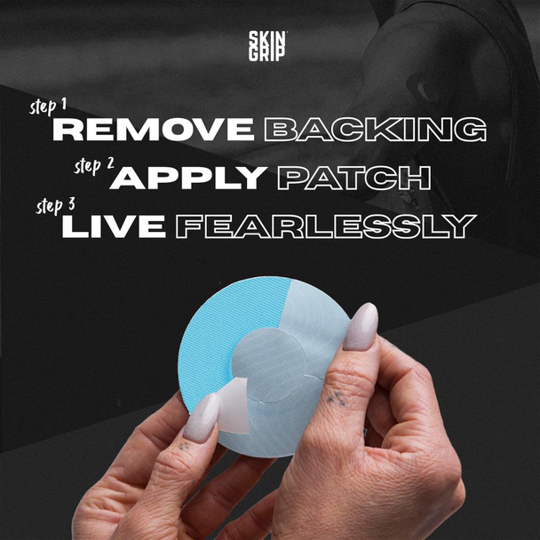 Skin Grip Adhesive Patches for style Libre 2 CGM – Waterproof & Sweatproof Adhesive for 10-14 Days Pre-Cut Adhesive Medical Tape Sensor Cover – 20 Pack Blue
