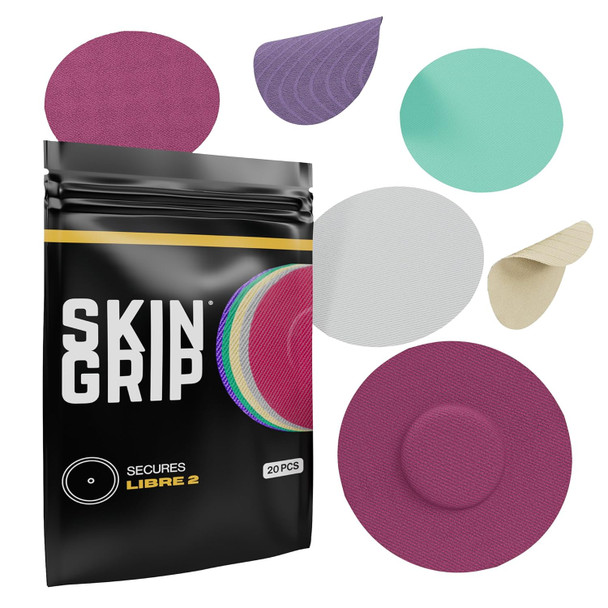 Skin Grip Adhesive Patches for style Libre 2 CGM – Waterproof & Sweatproof Adhesive for 10-14 Days Pre-Cut Adhesive Medical Tape Sensor Cover – 20 Pack Power Pack