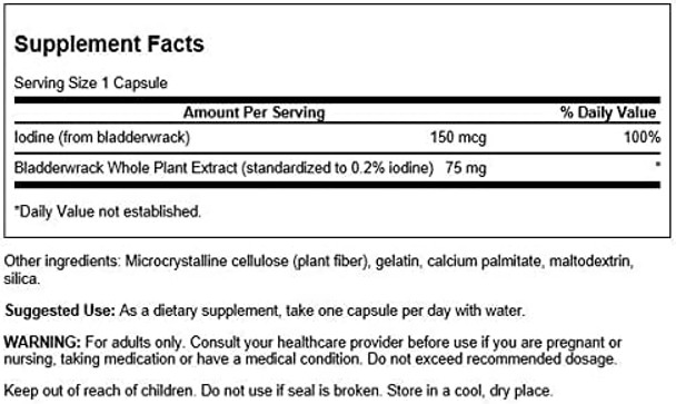 Swanson Bladderwrack Leaves 60 Capsules