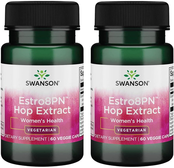 Swanson Estro8Pn Hop Extract 10 mg 60 Veg Caps 2 Pack