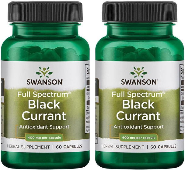 Swanson Full Spectrum Black Currant 400 Milligrams 60 Capsules (2 Pack)