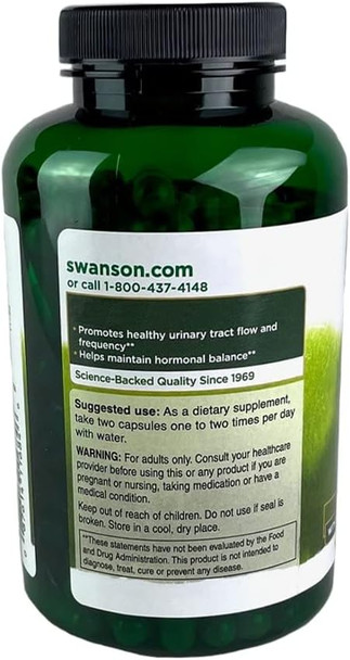 Swanson Herbal Prostate Complex - Men's Supplement - Features Pygeum Saw Palmetto '&' Stinging Nettle - (200 Capsules)