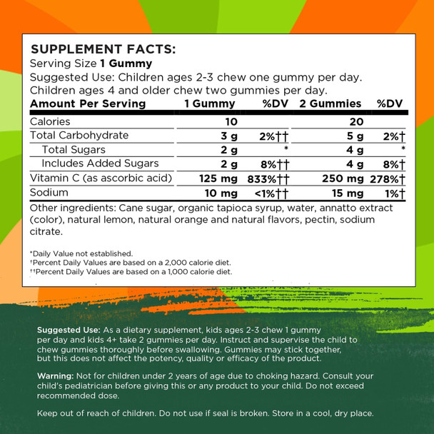 Swanson Kids Vitamin C Gummies - 60 Orange-Flavored Gummies - Immune Support for Children (3 Pack)
