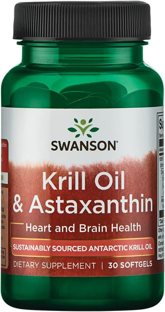 Swanson Krill Oil & Astaxanthin 30 Sgels