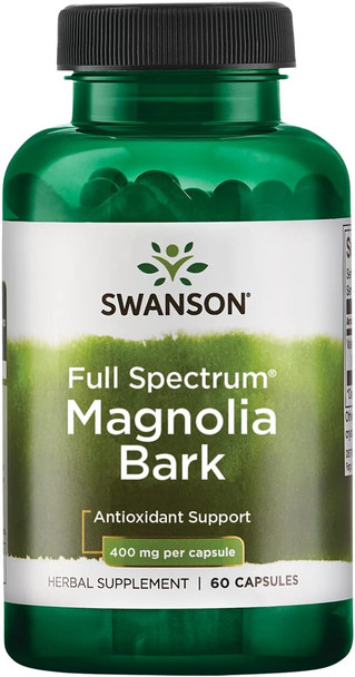 Swanson Magnolia Bark Antioxidant Support 400 Milligrams 60 Capsules