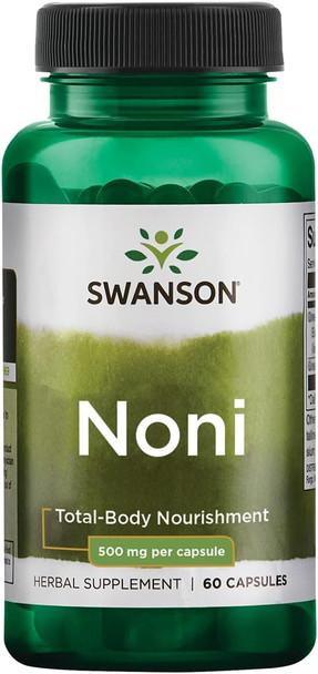 Swanson Noni 500 Milligrams 60 Capsules