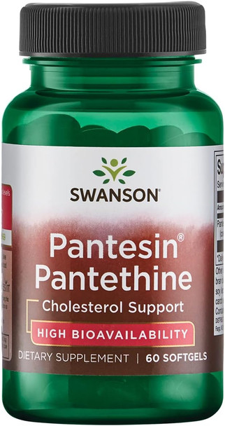 Swanson Pantesin Pantethine 300 Milligrams 60 Sgels