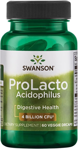 Swanson Prolacto Acidophilus 4 Billion Cfu 60 Veg Capsules Swanson Prolacto Acidophilus 4 Billion Cfu 60 Veg Capsules