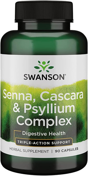 Swanson Senna Psyllium Cascara Complex GI Tract Regularity Support 90 Capsules