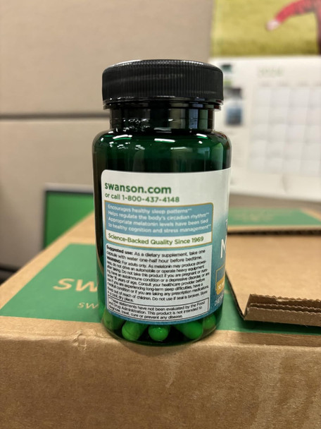 Swanson Triple Strength Melatonin - Natural Sleep Support for Disrupted Sleep Cycles - (60 Capsules 10mg Each) 2 Pack