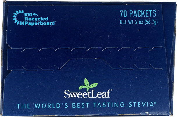 Sweetleaf Organic Stevia Sweetener 70 Count